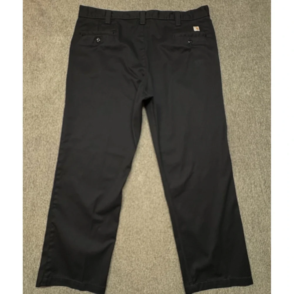 Carhartt WP Black Blended Twill‎ Work Pants Black Mens 44x30 Straight Leg
